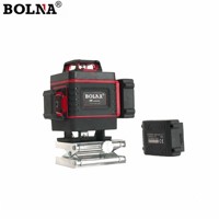 Niveau laser industriel DIY 4D 16 lignes 360° BOLNA de haute qualité, laser vert puissant, grande batterie, certifié CE, batterie 18650
