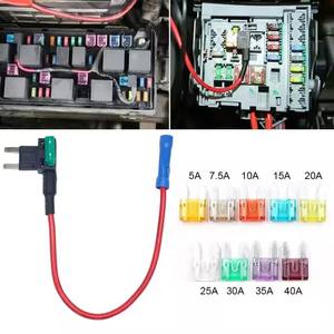 Adaptateur de fusible pour voiture 12V 24V 32V, prise de fusible pour voitures, camions, bateaux, 10A 15A 20A, porte-fusible en ligne à lame - Product Image 6