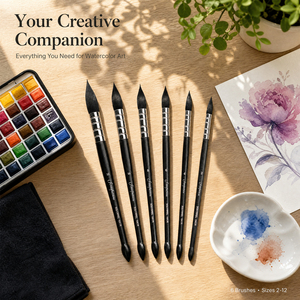 Professional Goat Hair Watercolor <strong>Paint</strong> <strong>Brush</strong> Sandalwood Rod Wire-Bound Mop Art Painting <strong>Brush</strong> for <strong>Artists</strong> - Product Image 5