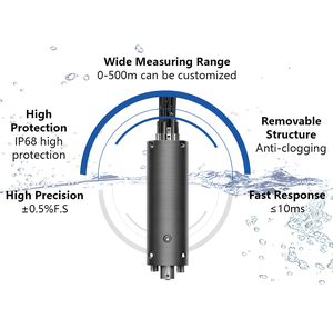 เซ็นเซอร์วัดระดับน้ำ OEM HPT604 สแตนเลสสตีล IP68 กันน้ำ 4-20mA RS485 ความแม่นยำ 0.5% พร้อมพอร์ต RS485 - Product Image 3