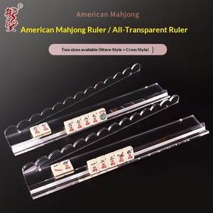 Règle de Mahjong transparente en acrylique Royal Saint US Mahjong Wave (transparente) Fabriquée en Chine - Product Image 3