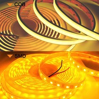 Tira de LED COB RGB Extruida de Silicona de Alta Calidad, Resistente al Agua IP67 para Exteriores, 24V 576LED/m, Sin Puntos, Resistente a los Rayos UV