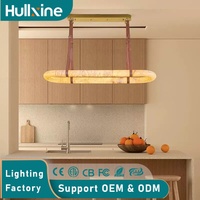 Lustre moderne en marbre à LED dimmable, CRI 90, pour salle à manger, design italien minimaliste haut de gamme, luminaire suspendu pour hôtel