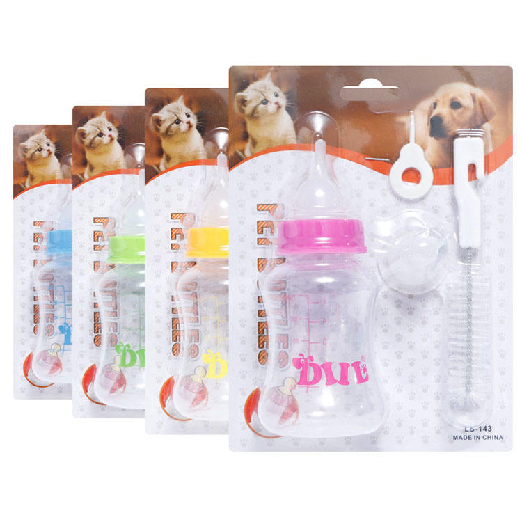 Little Dog Feeding Bottle Wholesale Plastic Pet Cat Water Milk Feeding  Nursing Bottle