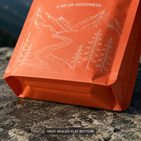 Sachet à fermeture éclair à fond plat imprimé sur mesure pour grains de café et noix, sac en plastique finition mate, emballage alimentaire en plastique de qualité alimentaire