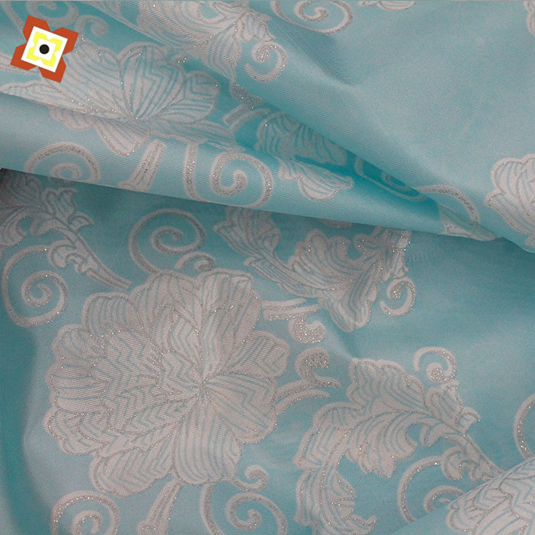 Gold Powder Printed Twill Woven Mattress Fabric Recycled Polyester Home Textiles Polyester Warp Knitted Printed Style Twill