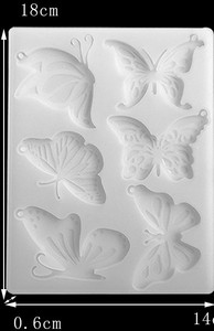 Silicone tem Cookie cutter DIY sô cô la Kem Bánh Fudge Khuôn Bướm fondant in khuôn - Product Image 6