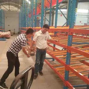 Trung quốc kho bãi dây chuyền lắp ráp trọng lực carton dòng chảy kim loại giá