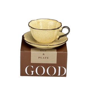 Juego de Taza y Platillo de Café Hibisco Vintage, Diseño Antiguo para Uso Doméstico y Comercial, Taza Cabo Latte - Product Image 5