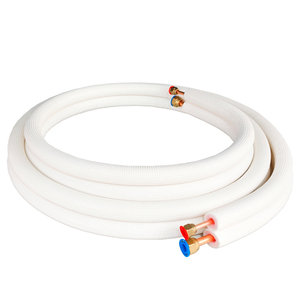 Bobina aislada con tuercas acampanadas <span class=keywords><strong>Aire</strong></span> <span class=keywords><strong>acondicionado</strong></span> dividido 1/4 "y 3/8" Juego de línea dividida Tubos de cobre Juego de línea de refrigerante - Product Image 2