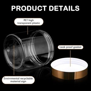 Vente directe usine – Bouteille en plastique PET 180ml 150ml 250ml 300ml 500ml 1000ml, pot cosmétique noir à large ouverture avec bouchon à vis, personnalisable - Product Image 2