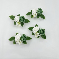 Romantische Europese luxe bruidsauto decoratie kunstmatige pioenroos bloemen buiten eenvoudige montage