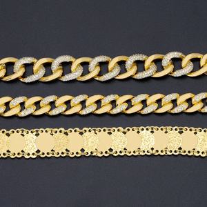 Jxx New Sale Wholesale 24k Gold and <b>Silver</b> Plated Fashion <b>Bracelet</b> <b>Bangle</b> Indian Copper Brass with Zircon for Wedding or Gift - Product Image 2