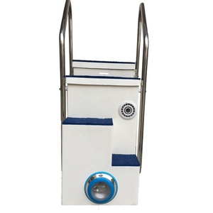 Nettoyeur de filtre mural en fibre de verre pour <span class=keywords><strong>piscine</strong></span> avec skimmer intégré, lumière LED et marches antidérapantes pour piscines au sol - Product Image 6