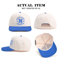 Casquette de baseball bicolore avec logo personnalisé, casquette de baseball 5 panneaux, casquette de sport A-Frame, casquette de baseball snapback pour homme, fabricant