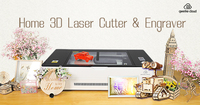 Automatische Home Glowforge 3d Crystal Hobby Co2 Laserprinter & Cutter & Graveermachine Voor Houtmateriaal