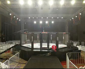 Chuyên nghiệp cao bát giác MMA lồng kích thước đầy đủ <span class=keywords><strong>UFC</strong></span> đấm bốc lồng bát giác với nền tảng bên - Product Image 4