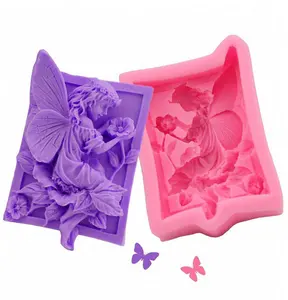 12617 Handmade Fairy Angel Flower Silicone Soap Mold