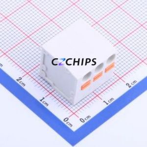 KF239-5.0-3P Spring Terminal Block Through hole Component (THT),P=5mm Connector 1x3P 5mm White 3P - Product Image 1