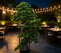 Venta Directa de Fábrica, Árbol de Pino Bonsái Artificial de Fibra de Vidrio de 2 m de Altura para Decoración de Interiores del Hogar y Uso en Paisajismo