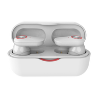 Earphone nirkabel YD06, earphone nirkabel cermin HD tampilan digital dengan pegangan headset olahraga in-ear