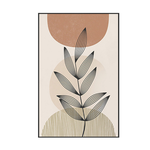 Impressions murales d'art déco avec cadre en alliage d'aluminium doré, décoration mobile à suspendre et vase sur pied pour l'entrée et le couloir - Product Image 6