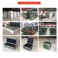 Valise professionnelle de 15 pouces en alliage d'aluminium, mallette de transport ABS personnalisée, boîte de rangement pour outils de style industriel