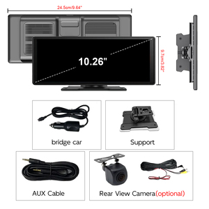 10.26 inch HD xách tay không dây xe Stereo 4k Bảng điều khiển gắn phổ <span class=keywords><strong>Car</strong></span> <span class=keywords><strong>DVD</strong></span> <span class=keywords><strong>Player</strong></span> Carplay Android Auto DVR Cảm ứng - Product Image 4