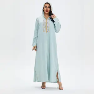 India e pakistan abbigliamento di moda per donne musulmane maniche lunghe abiti tradizionali abiti etnici ricamati per donna