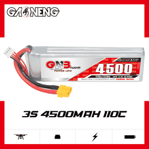Batería LiPo GNB de 4500 mAh, 3S, 11.1V, 110C, 220C, XT60, 300 Ciclos, LiCoO2 para Camiones, Aviones, Helicópteros y Barcos RC - Product Image 2