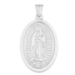 Collar de la Virgen María en Acero Inoxidable, Joyería Religiosa Cristiana, Medalla Ovalada, Colgante de la Virgen para Mujeres y Hombres - Product Image 5