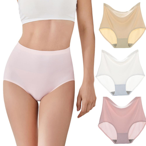 Calzoncillos elásticos de algodón para mujer para etiqueta privada y pedidos personalizados a granel Calzoncillos de cobertura completa para mujer con cintura suave - Product Image 4