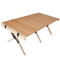 Holz Eier rolle Tisch tragbare einteilige Massivholz Outdoor Stuhl Fabrik Camping Klapp set
