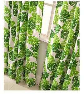 Nordic style curtains printing children's curtains ,American country curtains cross-border linen and ,cotton finished curtains