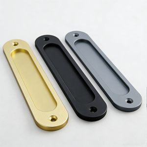 Sürgülü Kapı Kolu Basit Yapışkanlı Mutfak Ahır Kapıları için Alüminyum Alaşımlı Cam Delmesiz İtmeli Dolaplar Ahır Kapıları için - Product Image 1