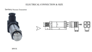 BP03X Industrielle Flachfilm-Spül membran Sanitär kessel Druckt rans mitter 4mA-20mA 1V 5VDC RS485 0,1% FS - Product Image 4