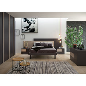 MODULAZIONE COMPLETA PER CAMERETTA VELLUTO LACCATO OPACO E ROVERE INTRECCIATO - Product Image 1