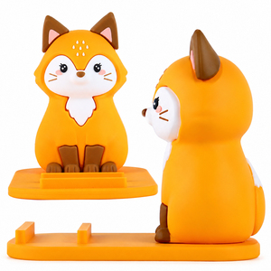 Accesorios de Oficina, Soporte para Teléfono con Diseño de Zorro, Decoración de Escritorio, Accesorios para el Hogar y la Oficina, Soporte Kawaii para Teléfono Móvil con Forma de Animal - Product Image 1