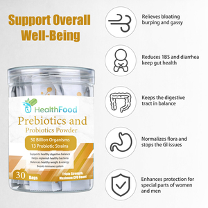 Prebióticos y Probióticos en Polvo Directo de Fábrica con Mezcla de Fibra Prebiótica que Apoya el Equilibrio Digestivo Saludable y el Sistema Inmunológico - Product Image 3