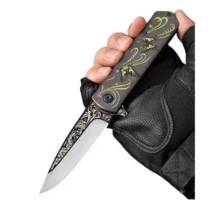 Zunelotoo Alta Dureza 440C Aço Inoxidável 3,54 polegadas Lâmina Frutas Folding Pocket Knife