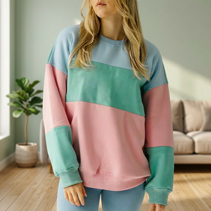 Sweat-shirt à col roulé en molleton pour femme, personnalisé, doux, coupe-vent et écologique, décontracté pour un confort quotidien, logo personnalisé - Product Image 1