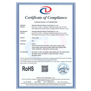 Chất lượng cao đệm chặt Simplex trong nhà duy nhất chế độ sợi cáp quang 1000m - Product Image 3