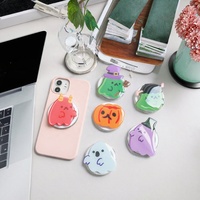 Support extensible personnalisé et poignée de téléphone mignonne en forme de dessin animé, support mobile universel pliable pour smartphones