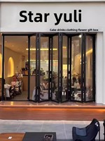 Ventana Corredera Plegable de Diseño Posmoderno, Insonorizada y Resistente al Viento, Marco Estrecho de Aleación de Aluminio, Apertura Total Sin Riel Inferior