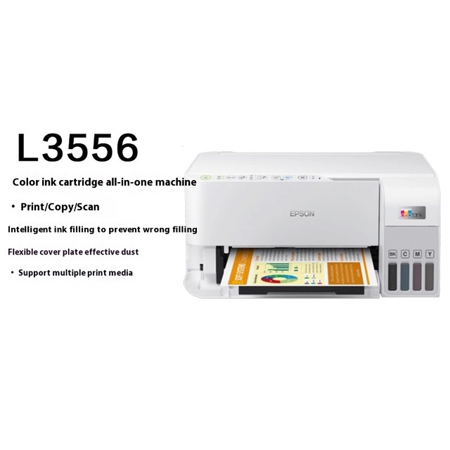 L3556/L3558 Wireless USB Interface Inkjet Printer with Remote Mobile Scan Print Color Ink Tank Stock Products Available