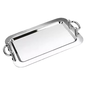 Disposable Eco-Friendly Wedding Stainless Steel <b>Dinner</b> Service <b>Tray</b> Food Plate Set for Catering - Product Image 1