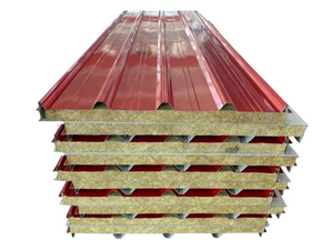 Panneaux sandwich modernes en <span class=keywords><strong>laine</strong></span> <span class=keywords><strong>de</strong></span> <span class=keywords><strong>roche</strong></span> écologiques pour la construction <span class=keywords><strong>de</strong></span> murs extérieurs, toitures et joints latéraux, avec application en entrepôt et sous-sol - Product Image 1