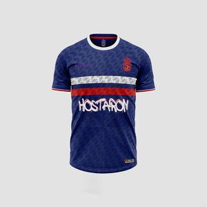 HOSTARON özel kulüp erkekler Vintage rahat kısa kollu Polo GÖMLEK Polyester futbol örme kazak süblimasyon futbol forması - Product Image 1