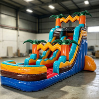 Tente de camping gonflable transparente en gros, toboggan aquatique gonflable commercial en PVC