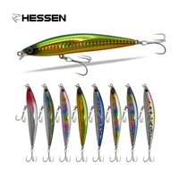 NOUVEAU Leurre flottant en plastique dur 100mm 11g pour lancer ultra-loin, appât de pêche pour eau salée et brochet avec billes grondantes
